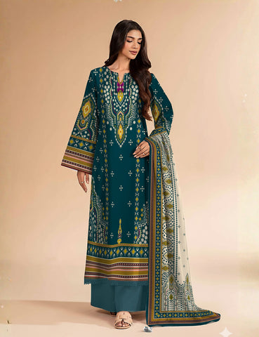 Nishat Unstitched Printed Khaddar 3-Pc