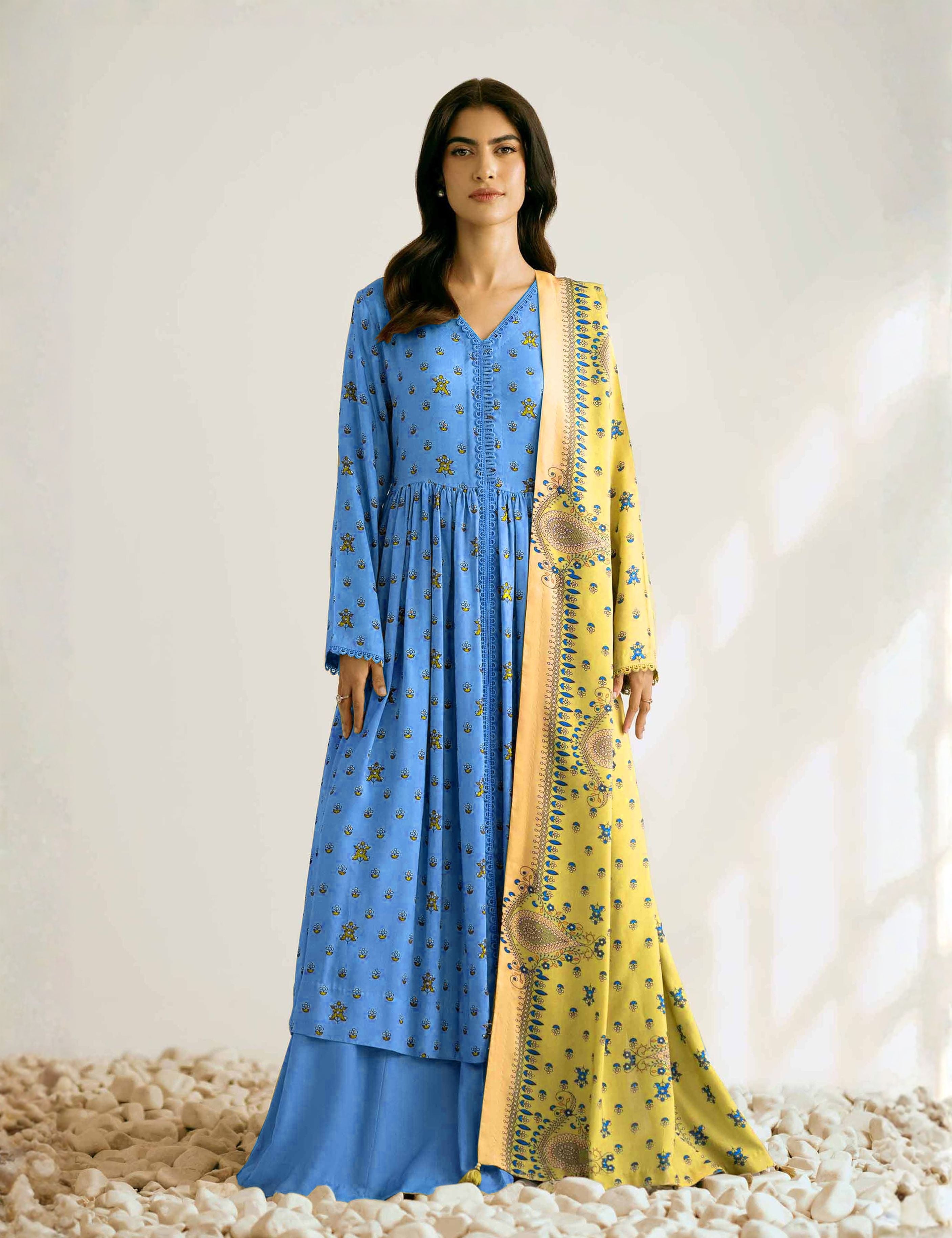 Nishat Unstitched Printed Khaddar 3-Pc