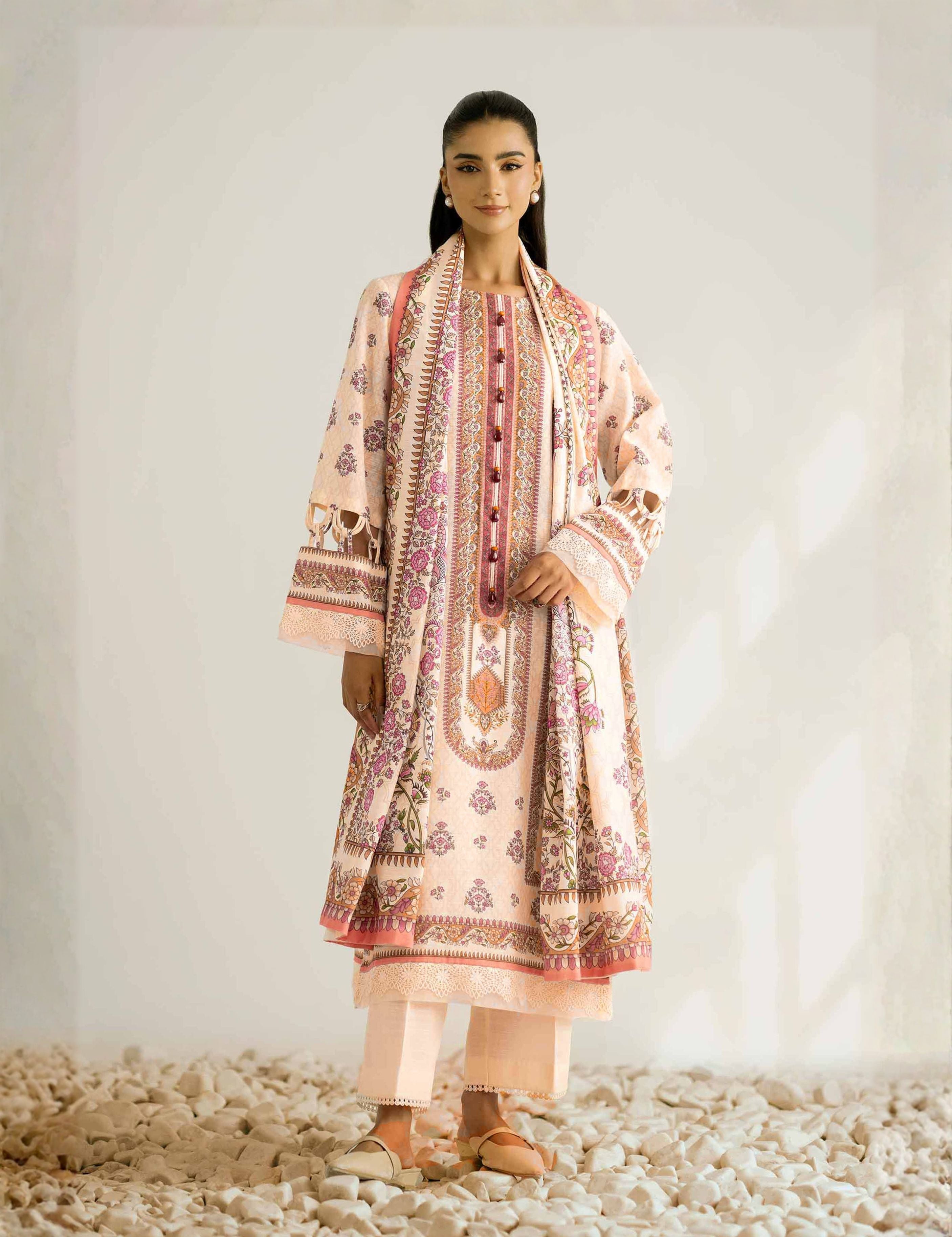 Nishat Unstitched Printed Khaddar 3-Pc