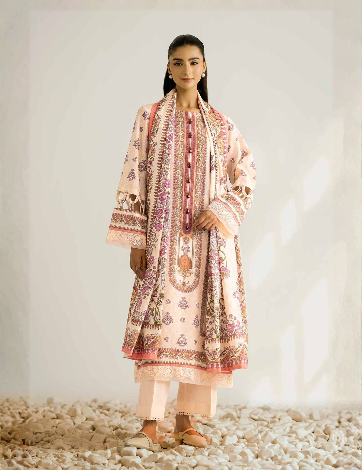 Nishat Unstitched Printed Khaddar 3-Pc
