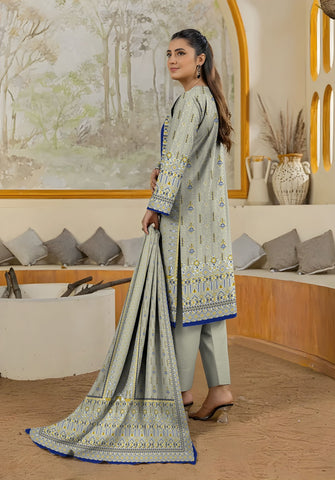 Bareeza Unstitched Printed Khaddar 3pc