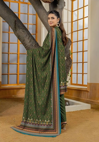 Bareeza Unstitched Printed Khaddar 3pc