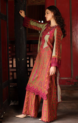 Unstitched C-Print Printed Linen 3 Piece CP-8099