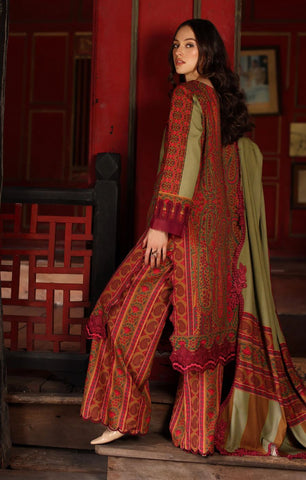 Unstitched C-Print Printed Linen 3 Piece CP-8099