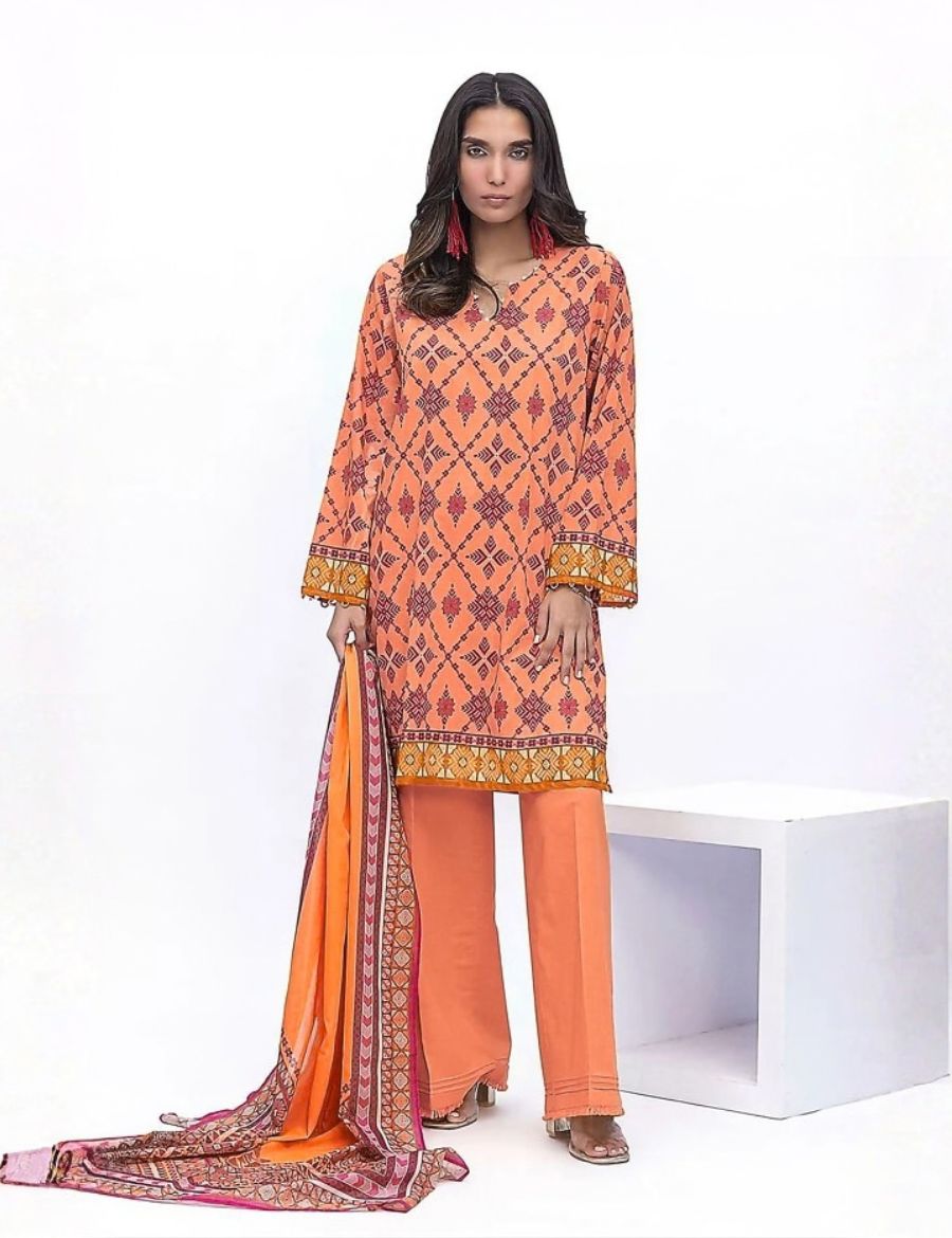 Unstitched Khaadi Printed Khaddar 3-Pc 03