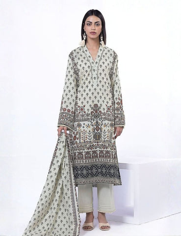 Unstitched Khaadi Printed Khaddar 3-Pc 05