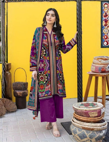 Unstitched Khaadi Printed Khaddar 3-Pc 07