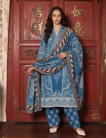 Unstitched C-Print Printed Linen 3 Piece CP-8106