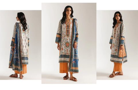 Set of Ethnic Print Lawn V-624