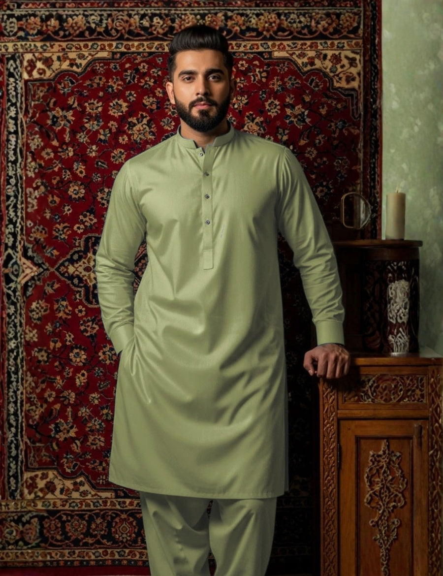 Gul Ahmad German cotton Pista Green