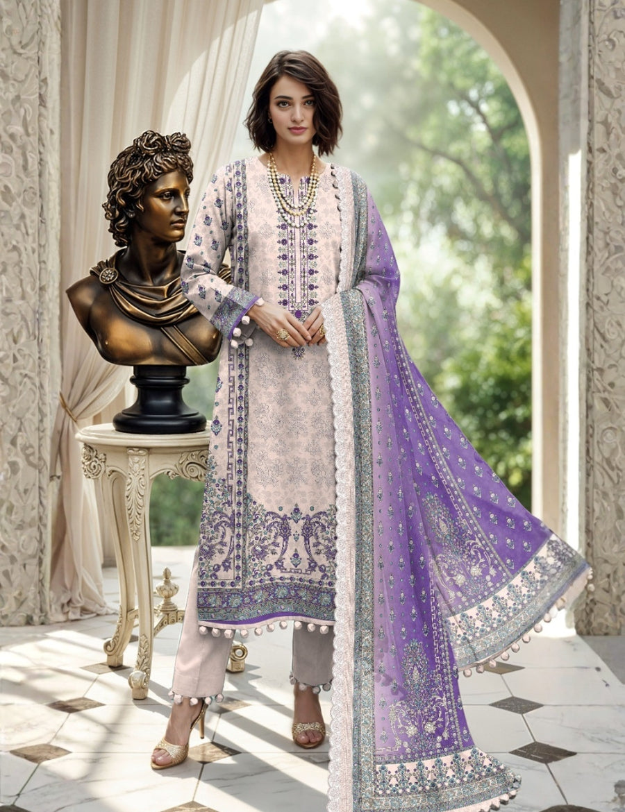 Nisha Designer Printed Lawn 3PC 599-08