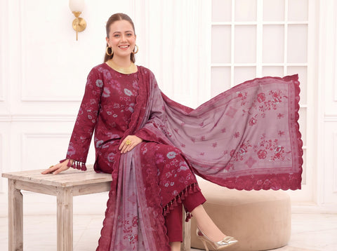 bareeze emb linen 3pc