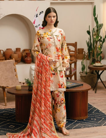 Baroque Printed Lawn 3PC ES-US-D6073-101