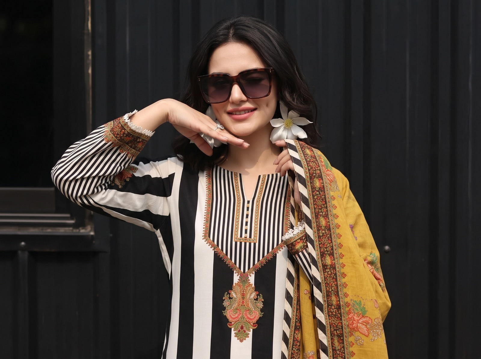 Charizma printed linen 3pc