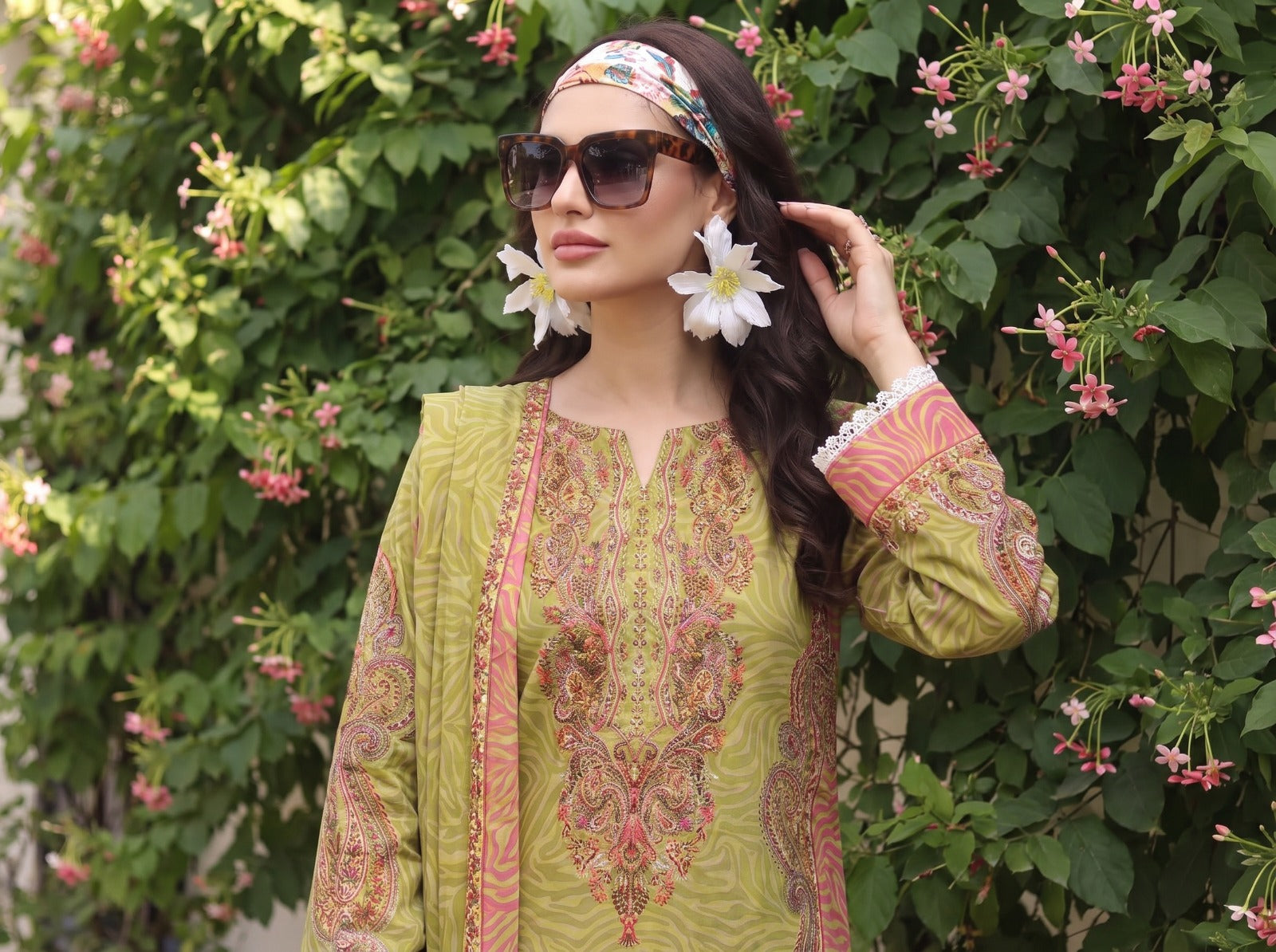 Charizma printed linen 3pc