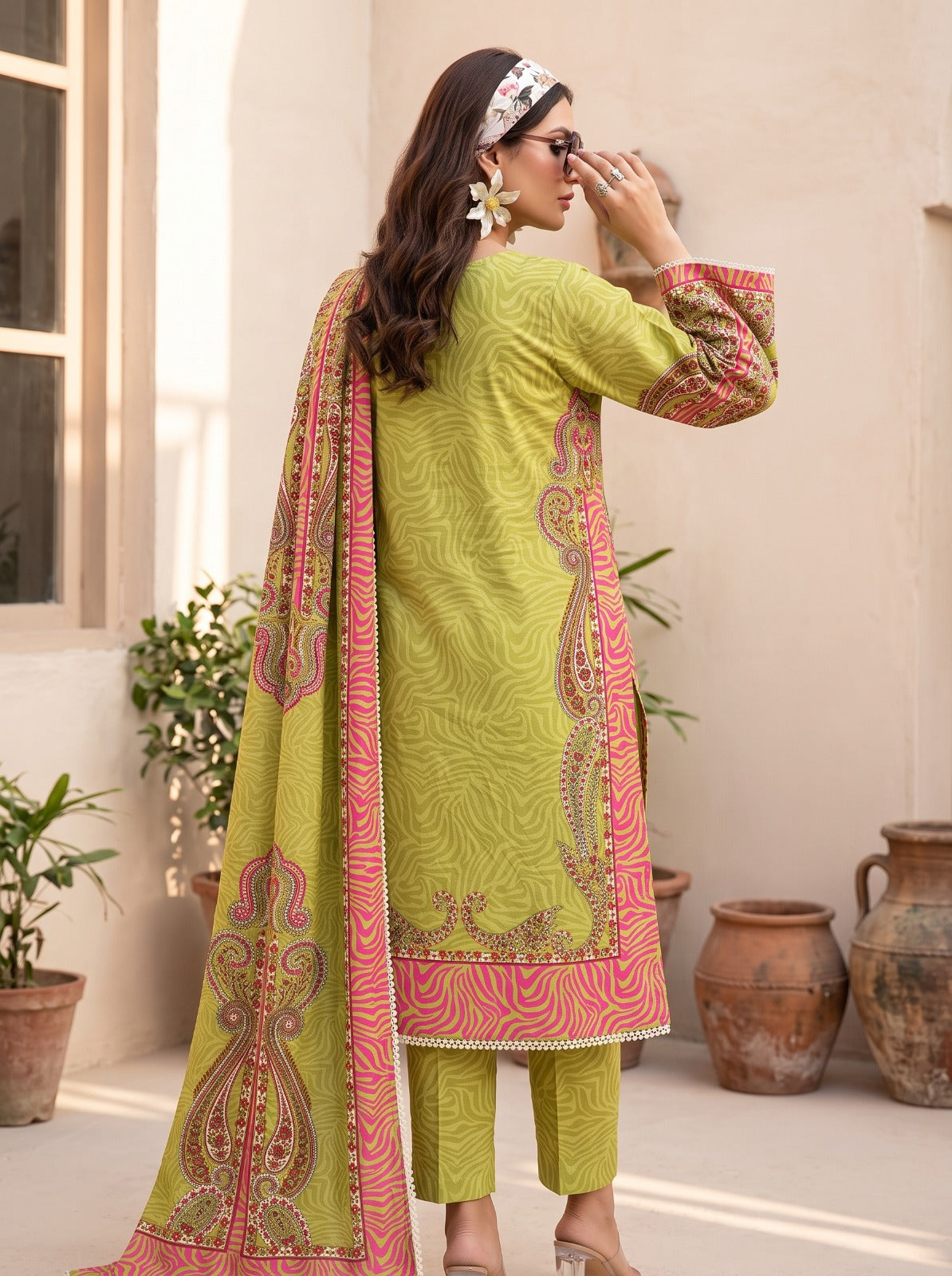 Charizma printed linen 3pc