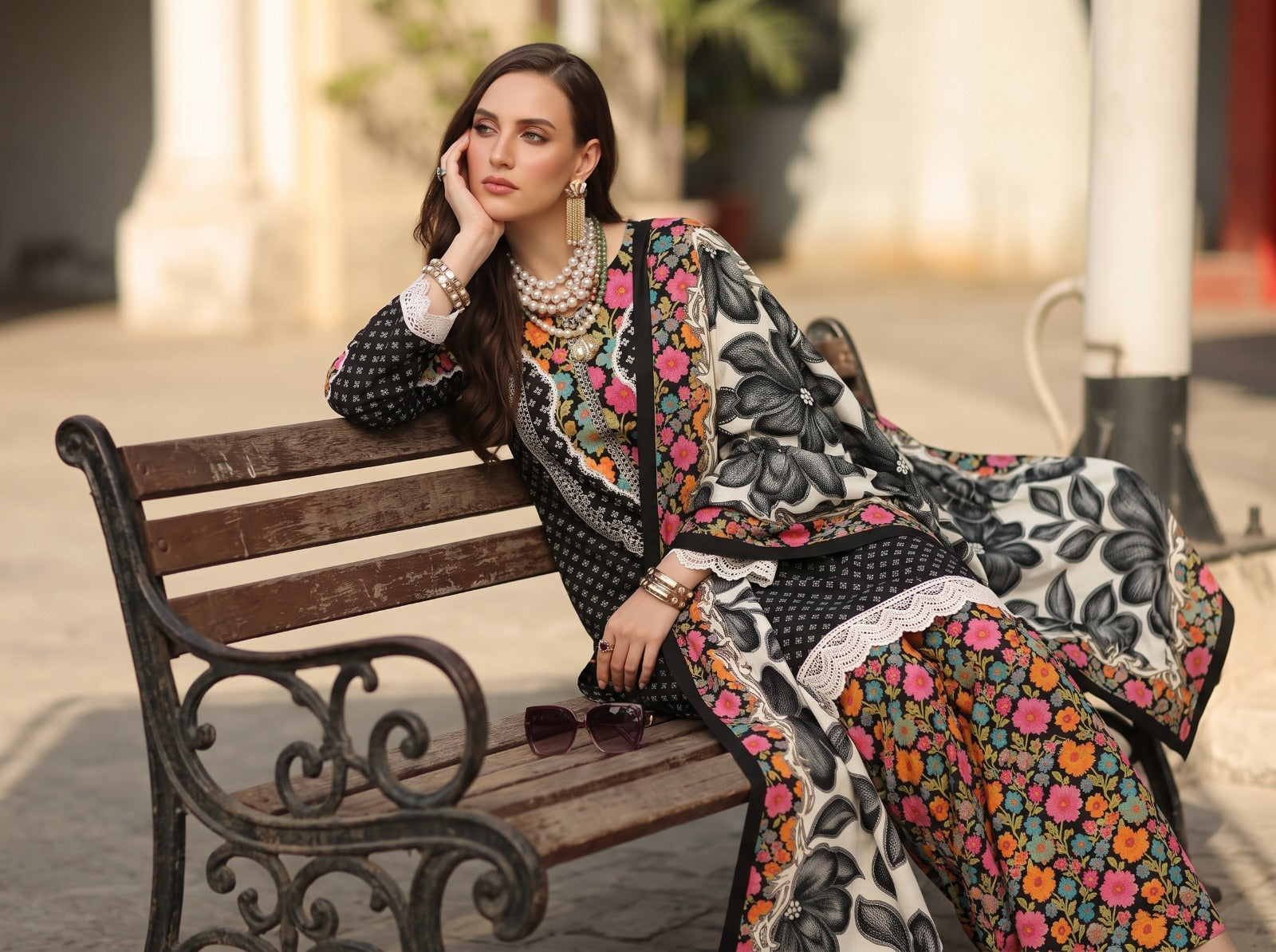 Charizma printed linen 3pc