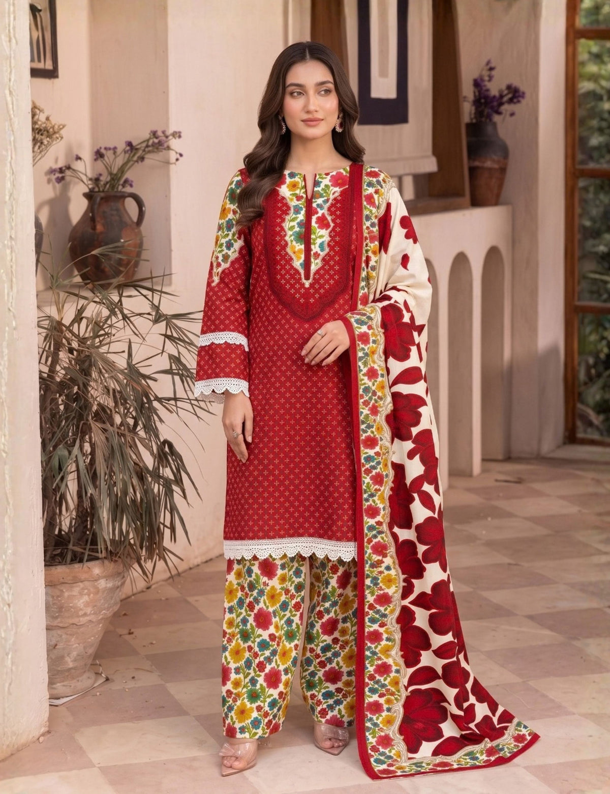 Charizma printed linen 3pc