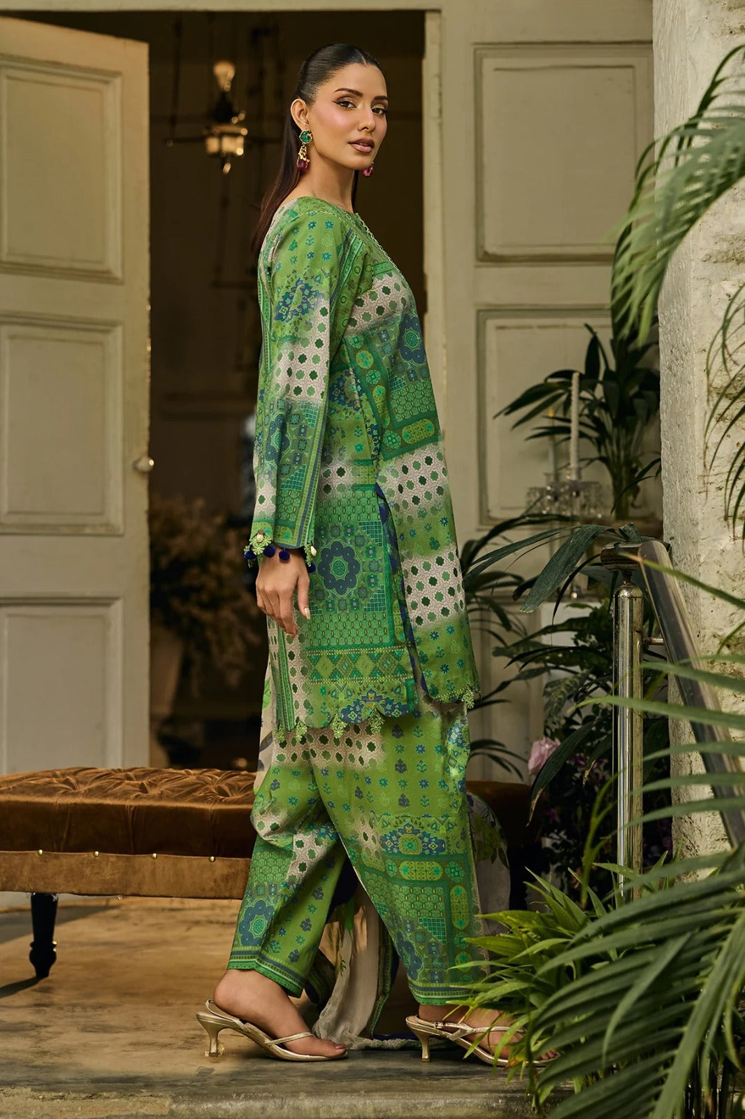 Charizma printed linen 3pc