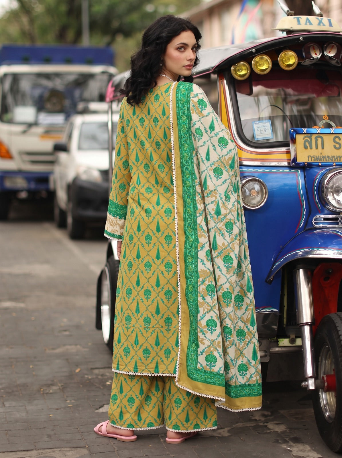 Charizma printed linen 3pc