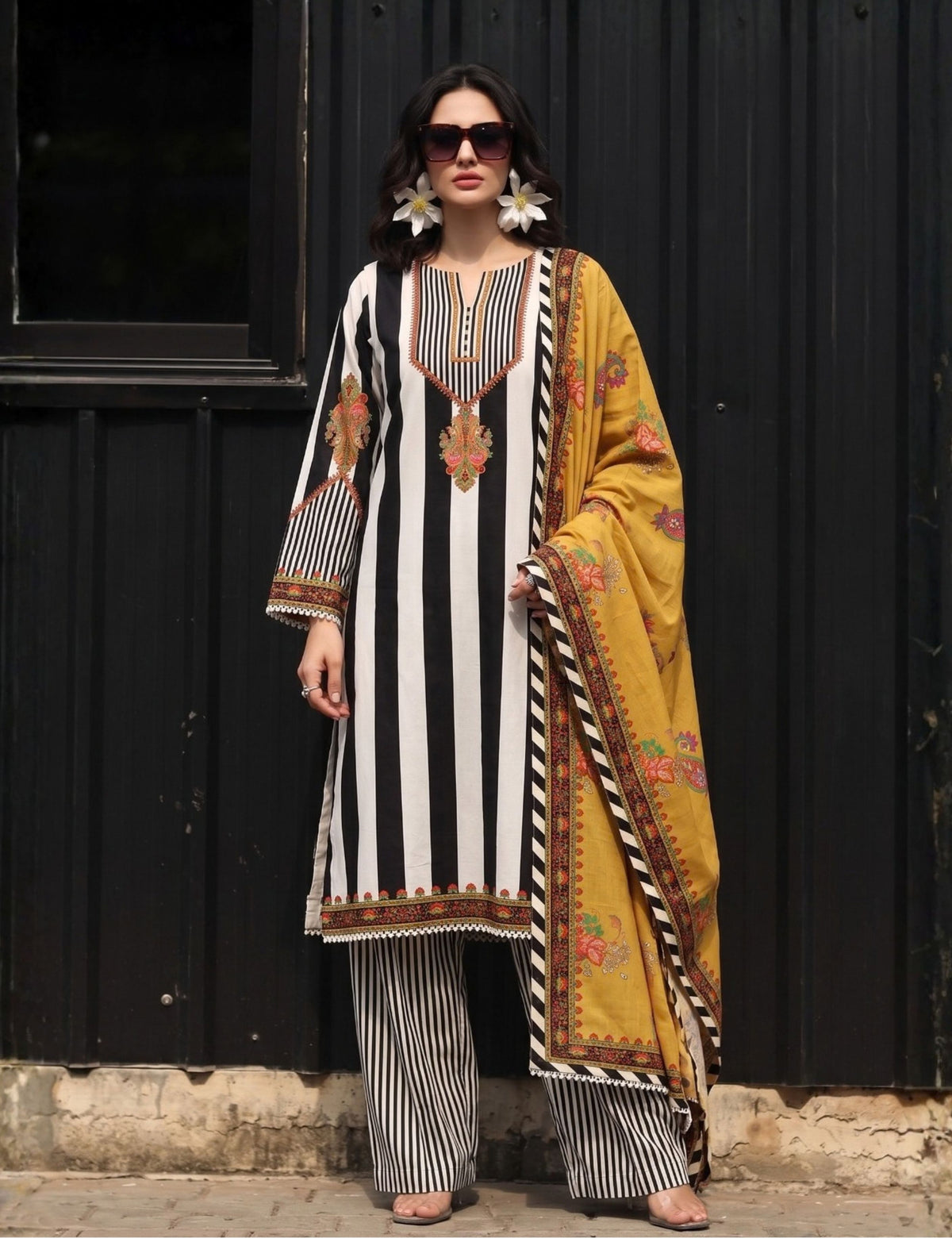 Charizma printed linen 3pc