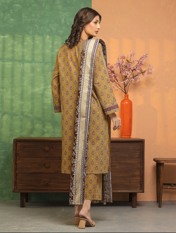 Unstitched Edenrobe Printed Linen 3-Pc 07