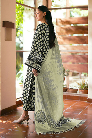 Unstitched Edenrobe Printed Linen 3-Pc 03