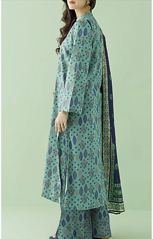 Unstitched Edenrobe Printed Linen 3-Pc 06