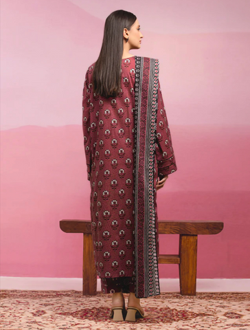 Unstitched Edenrobe Printed Linen 3-Pc 08