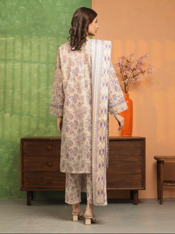 Unstitched Edenrobe Printed Linen 3-Pc 09