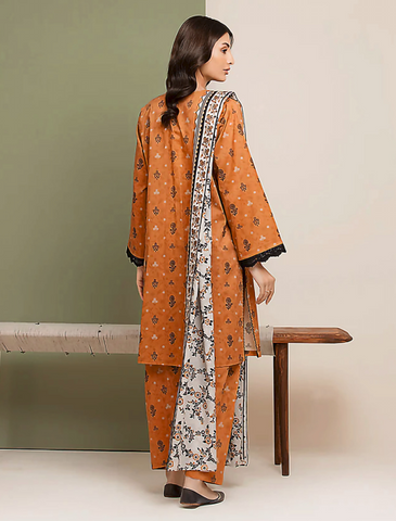 Unstitched Edenrobe Printed Linen 3-Pc 10