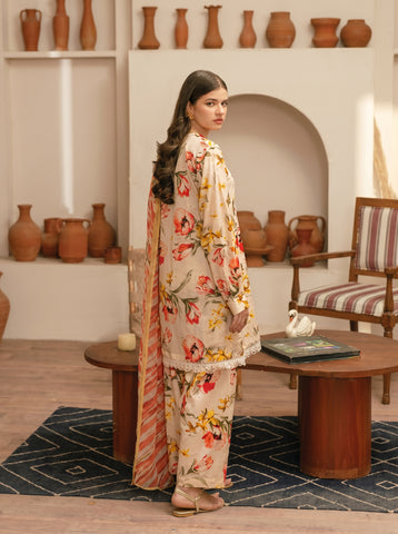 Baroque Printed Lawn 3PC ES-US-D6073-101