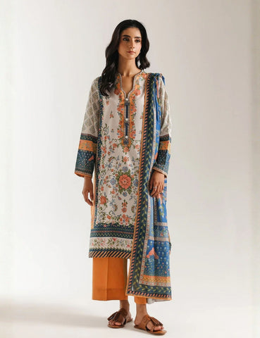 Ethnic Printed Lawn 3PC 109