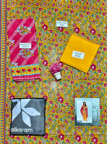 Alkaram Studio Printed Suit 3pc V-7