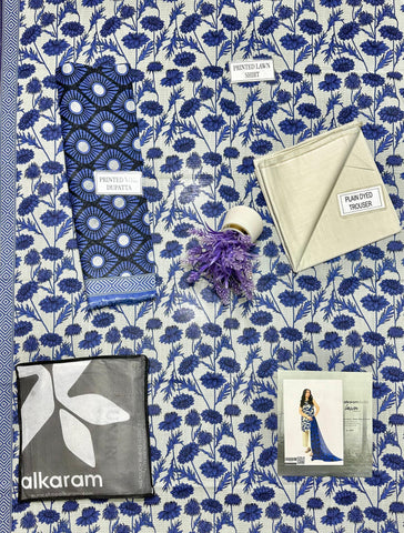 Alkaram Studio Printed Suit 3pc V-7