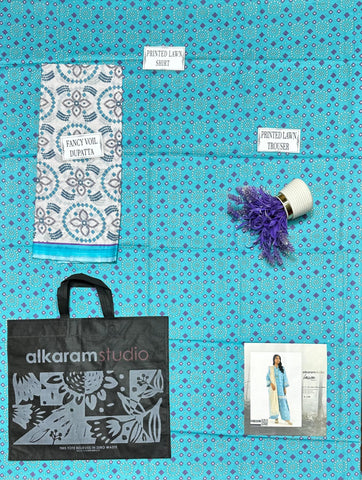 Alkaram Studio Printed Suit 3pc V-12