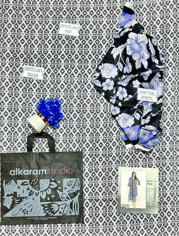 Alkaram Studio Printed Suit 3pc V-12
