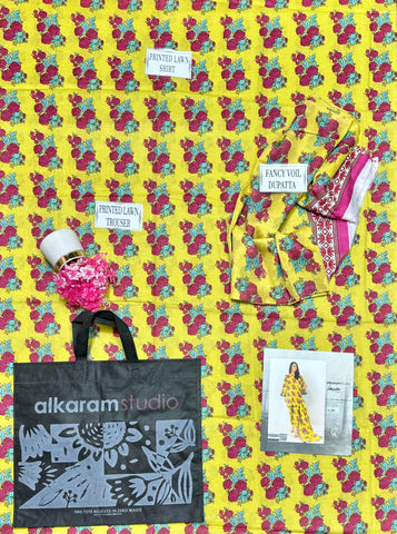 Alkaram Studio Printed Suit 3pc V-12