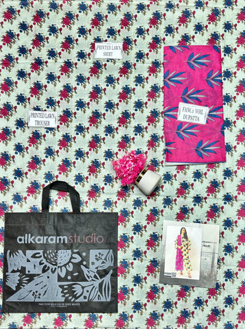 Alkaram Studio Printed Suit 3pc V-12