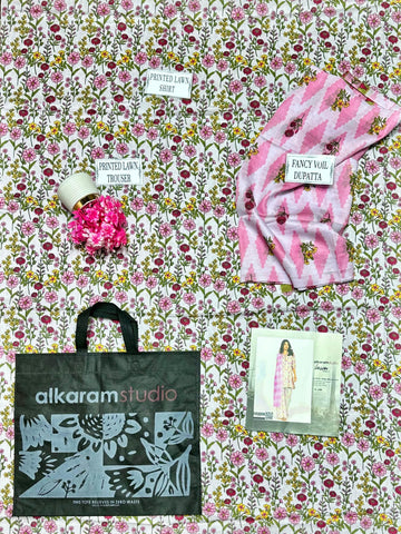 Alkaram Studio Printed Suit 3pc V-12