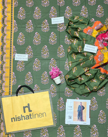 Unstitched Nishat Printed Khaddar 3-Pc 42304009