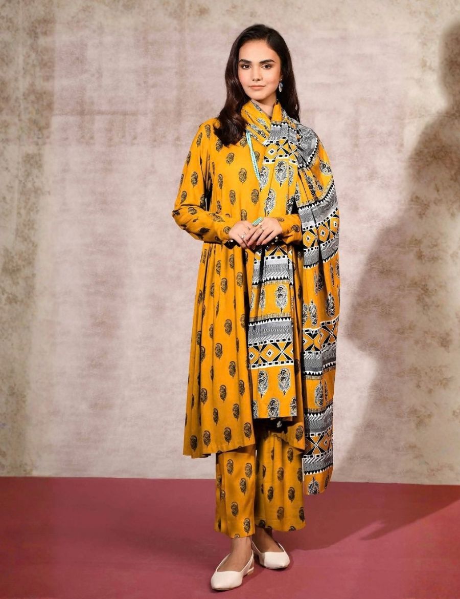Unstitched Nishat Printed Khaddar 3-Pc 42303178