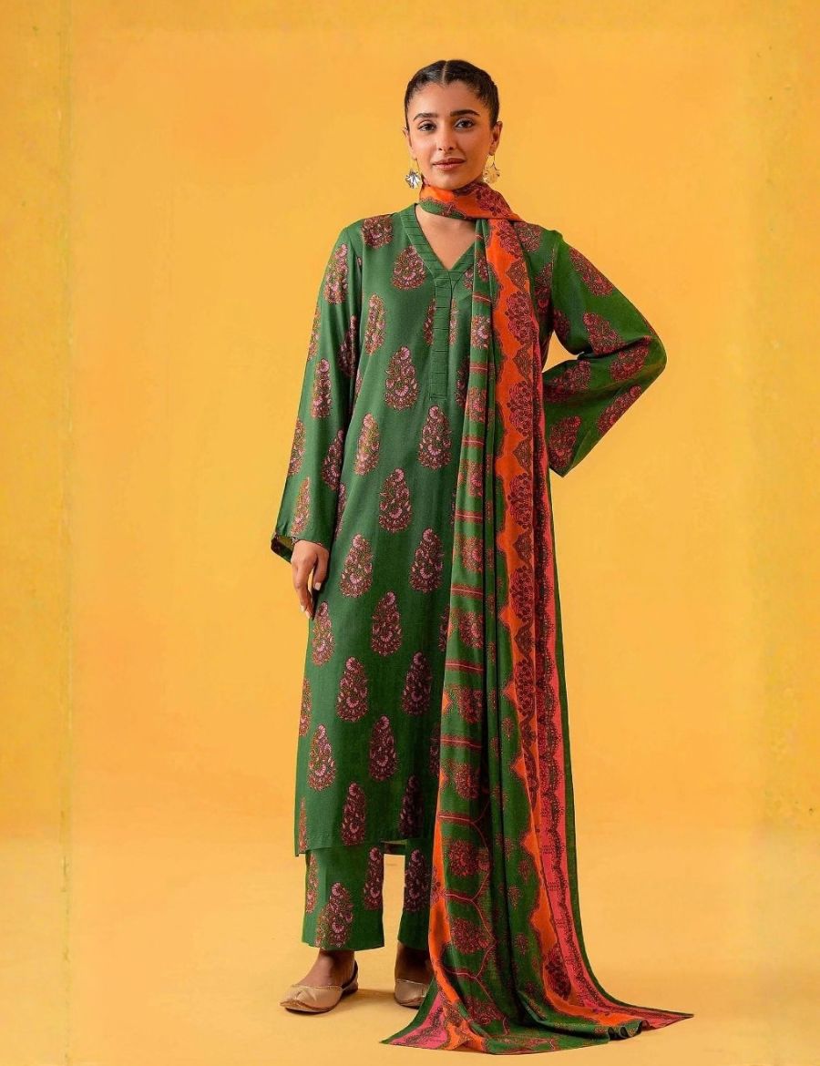 Unstitched Nishat Printed Khaddar 3-Pc 42304009