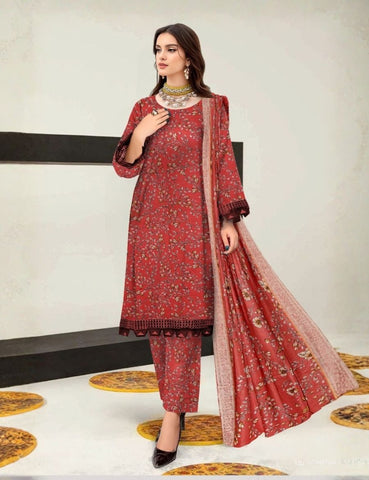Unstitched Nishat Printed Khaddar 3-Pc 42303157