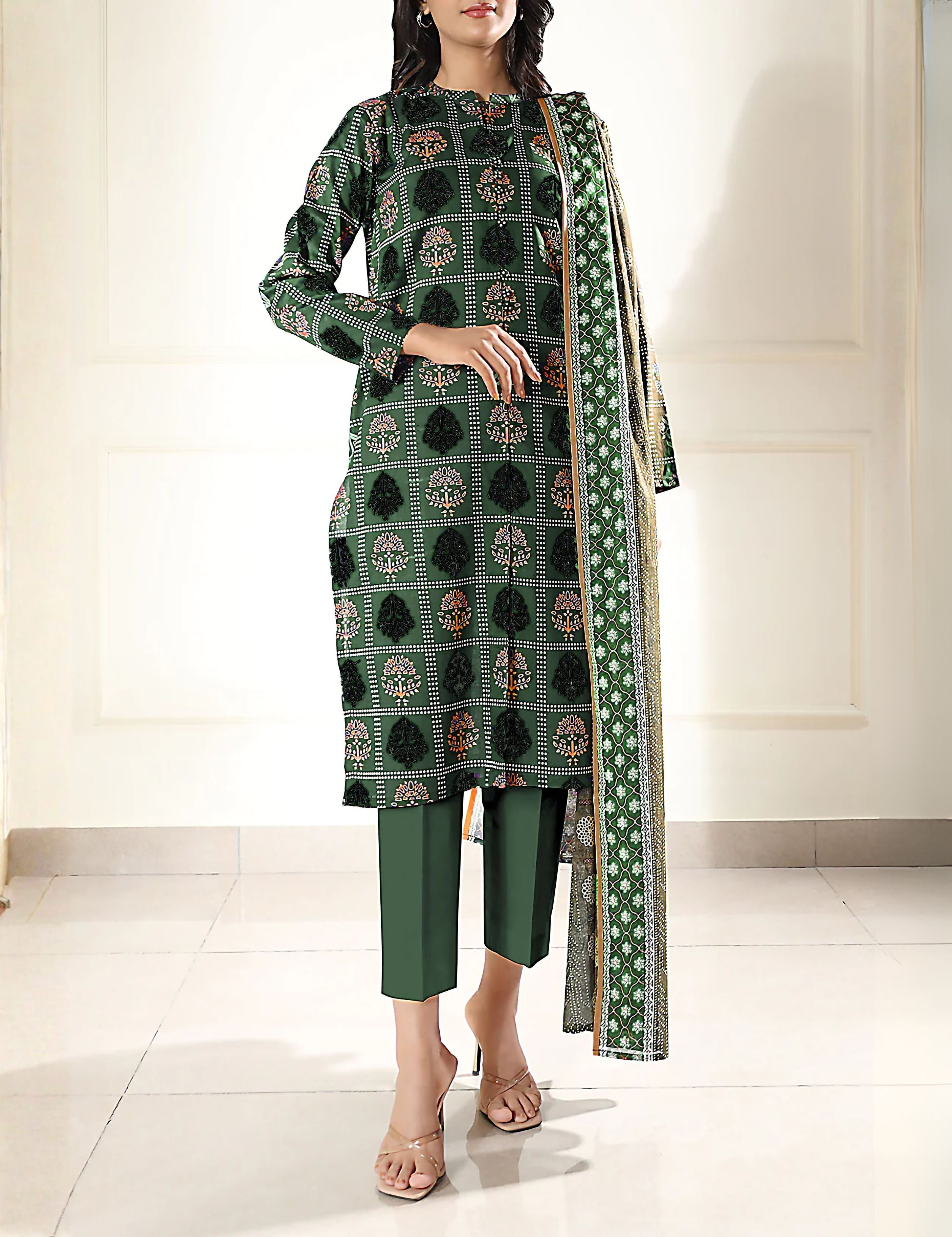 Saya Unstitched Printed Khaddar 