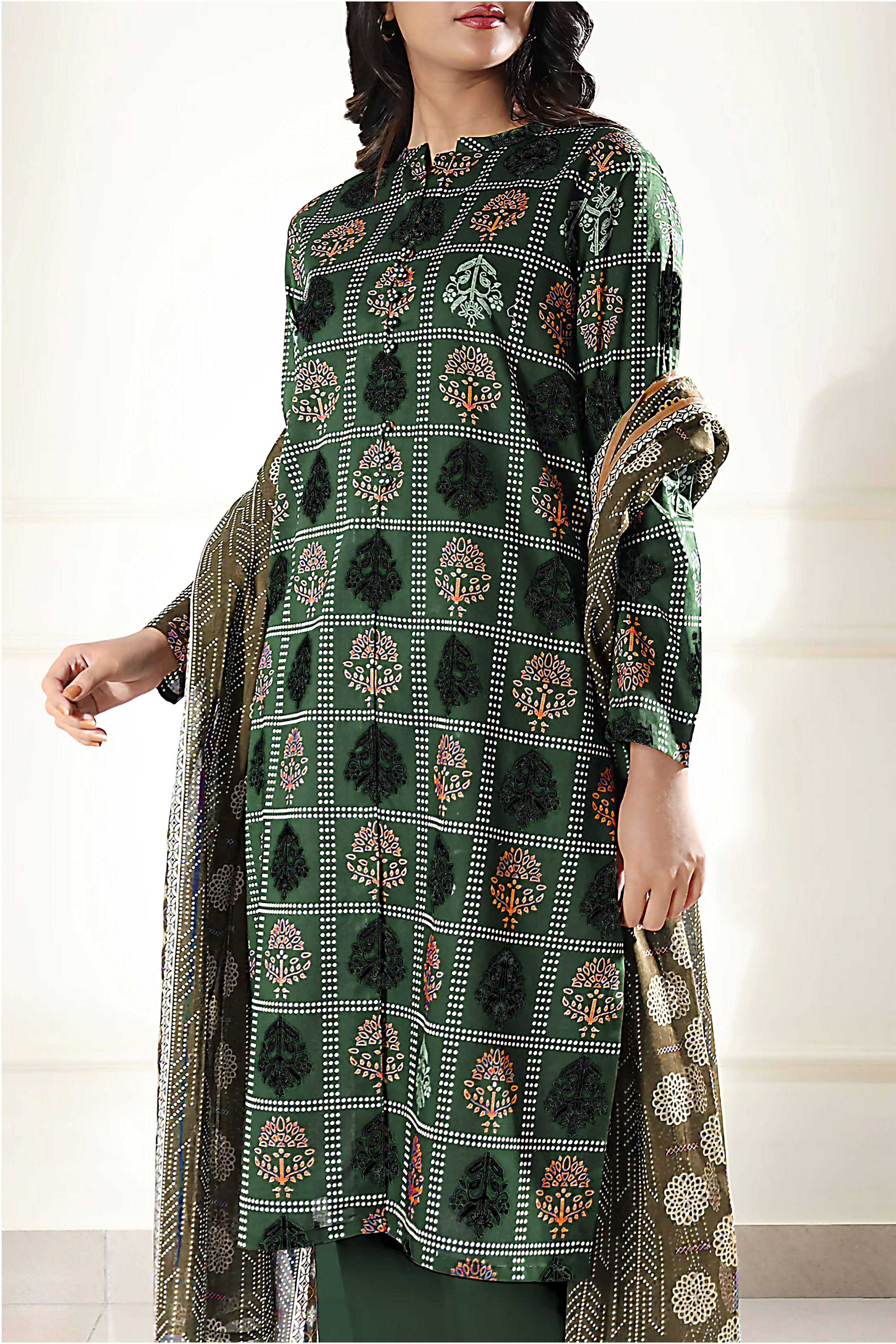 Saya Unstitched Printed Khaddar 
