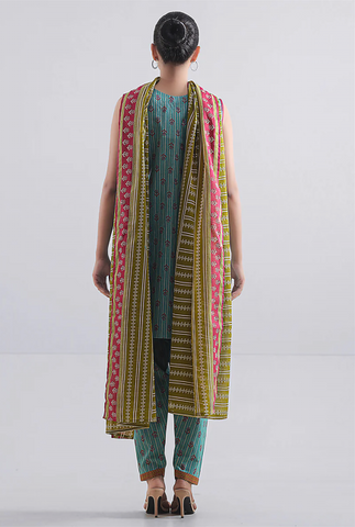Unstitched Saya Printed Linen 3-Pc 09