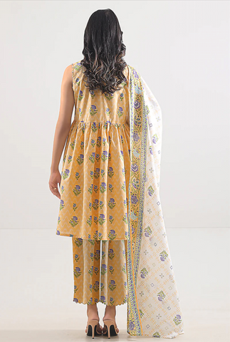Unstitched Saya Printed Linen 3-Pc 02