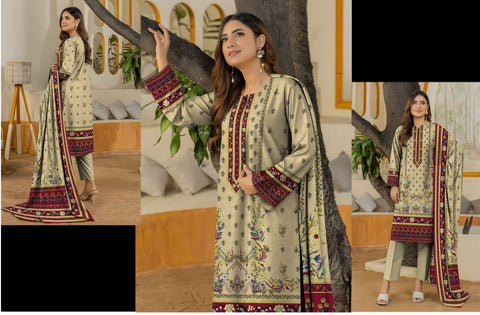Set of Printed Bareeza Khaddar 3PC
