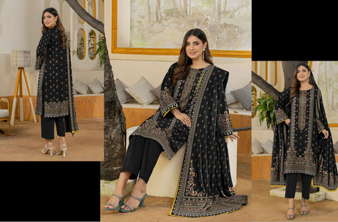 Set of Printed Bareeza Khaddar 3PC